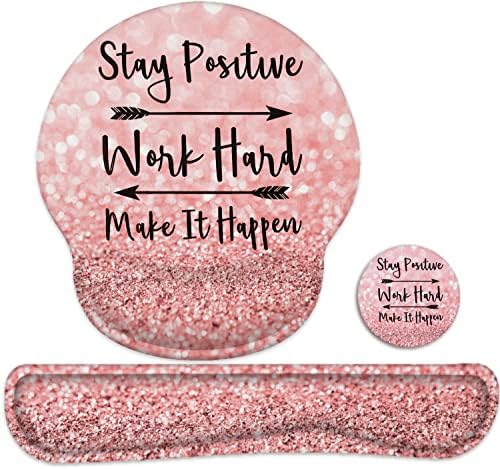 Lateefah Mouse Pad with Wrist Rest, 3-in-1 Gaming Mouse Pad, Keyboard Wrist Rest, Ergonomic Memory Foam Mousepad with Wrist Support for Computer Keyboard