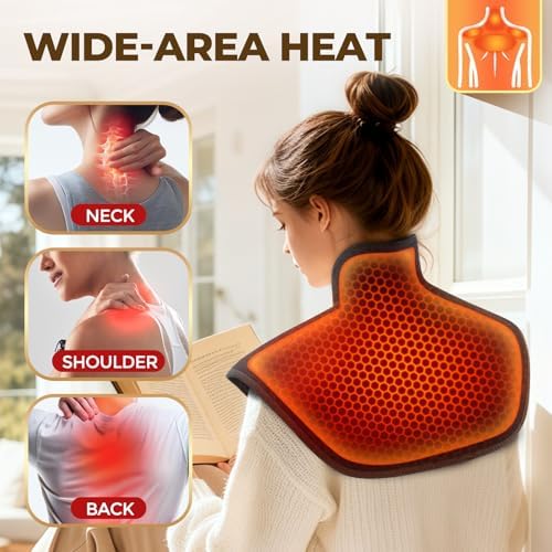 Neck and Shoulder Heating Pad for Pain Relief Cordless