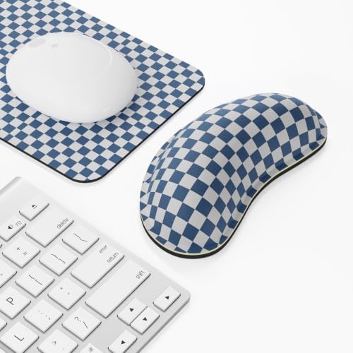 Dapesuom Mouse Wrist Rest, Cute Ergonomic Memory Foam Mouse Wrist for Computer Desk Mats Support, Hand Rest Pad Cushion for Gaming, Office, Laptop, Men, Women, Pain Relief & Easy Typing, Dark Navy
