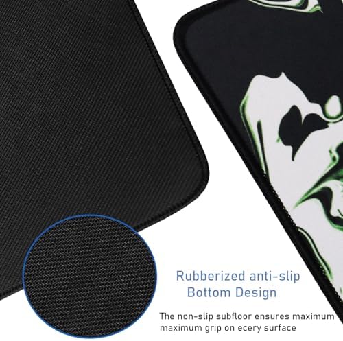 Large Extended Mouse Pad with Stitched Edges, Non-Slip Natural Rubber Base