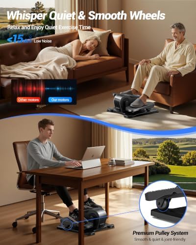 Under Desk Elliptical Machine Seated Pedal Exerciser