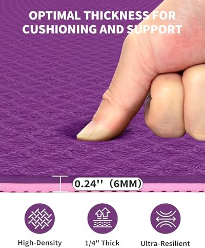 CAMBIVO 72''x48'' Large Yoga Mat, Extra Thick TPE Workout Mat