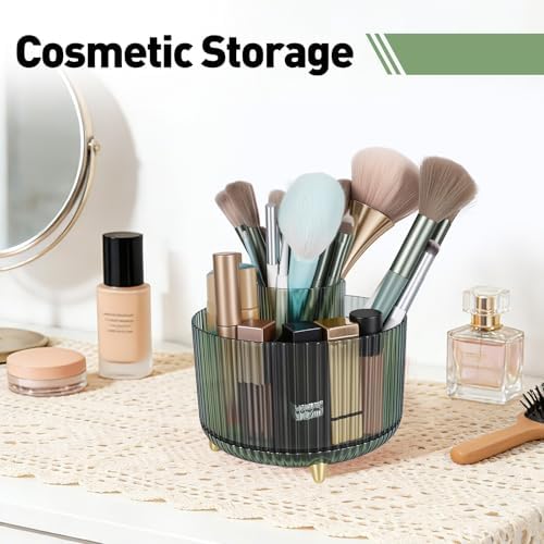 360 Rotating Pen Pencil Holder for Desk, Pen Organizer with 5 Slots
