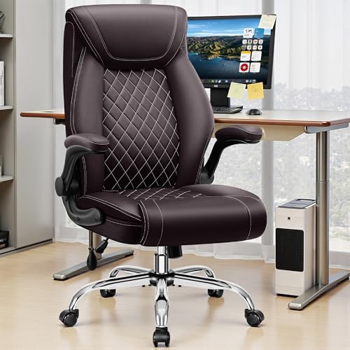 Big and Tall Office Chair, Ergonomic Comfy Desk Chair with Lumbar Support
