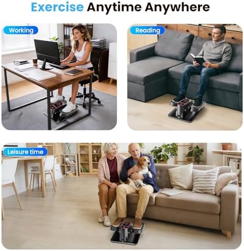 AXV Under Desk Elliptical Exercise Machine,Electric Ellipse Leg Exerciser As Seen On TV,Training Machines While Sitting for Seniors Home,Portable, Quiet, with Remote Control