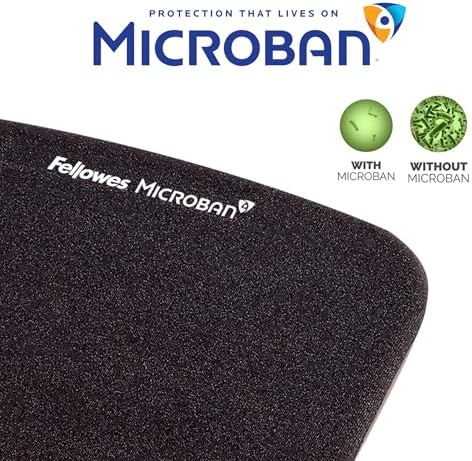 Fellowes PlushTouch Foam Mouse Pad Wrist Support - Black (9252001)
