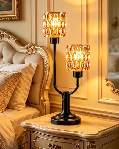 Mid Century Modern Table Lamp Dimmable Vintage Black Lamp Gift