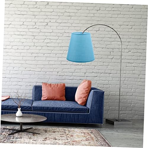 Garneck Fabric Clip-On Lamp Shade Soft Blue Decorative Shade for Table and Floor Lamps Removable Adjustable Light Filter Bulb Clips