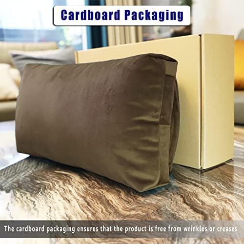 Velvet Recliner Head Pillow with Non-Slip Base - Adjustable Neck Support for Pain Relief in Home, Office and Travel (Brown)