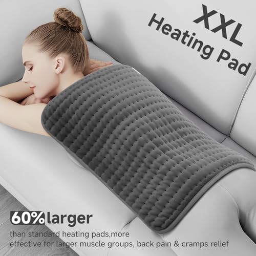 XXL Heating Pad for Back Pain Relief, Women Men Christmas Birthday Gifts