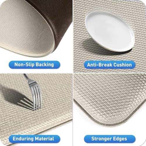 HappyTrends Kitchen Mat for Floor, 2PCS Anti-Fatigue Kitchen Rugs