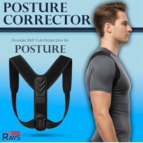 Posture Corrector for Men & Women – Adjustable Back Brace for Shoulder, Neck & Upper Back Support – Breathable, Comfortable, Invisible Under Clothing – Helps Relieve Back, Neck & Shoulder Pain - Size (Small)