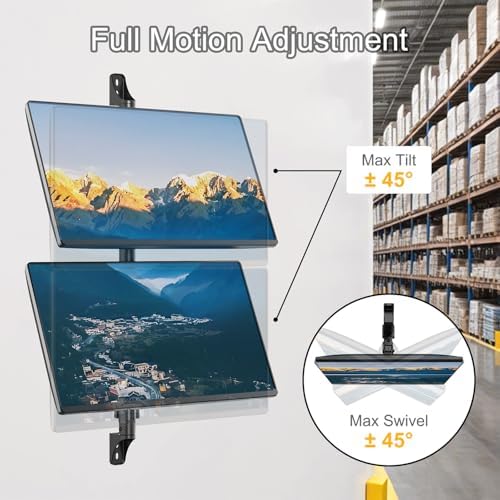 PUTORSEN Dual Monitor Wall Mount for 17-32 inch,Holds 19.8 lbs per Monitor
