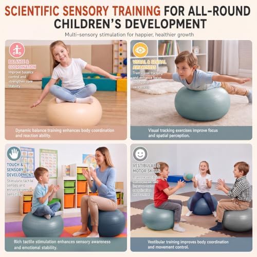 Lewtemi 4 Pcs Flexible Seating for Classroom Elementary 20'', Retro Color