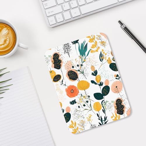 Small Mouse Pad, Mini Mouse Pad 6 x 8 Inch, Thick Rubber Waterproof Mouse Mat, Cute Mousepad for Women Men Wireless Mouse Laptops Home Office, Flower Seamless Pattern