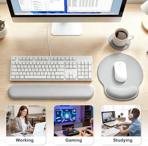 Ergonomic Mouse Pad with Wrist Rest, Mouse Pads for Desk Wrist Support