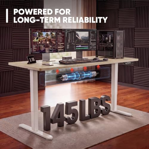 Furmax 48 Inches Electric Height Adjustable Standing Desk Home Office Desk