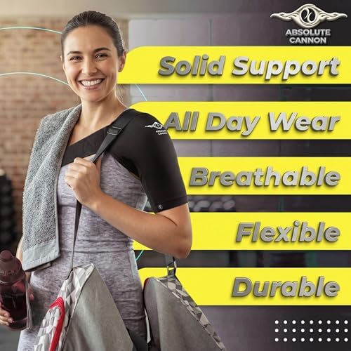 Hot & Cold Shoulder Brace for Men & Women - Rotator Cuff Shoulder Brace - Compression Sleeve for Pain Relief - Adjustable Shoulder Support Sling - Reusable Ice & Heat Therapy Wrap - Fits Left & Right
