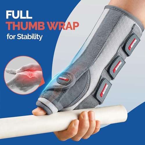 FEATOL Thumb Spica Splint Wrist Brace for De Quervain's & Carpal tunnel