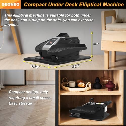 Under Desk Elliptical Machine, Electric Elliptical Leg Exerciser for Senior