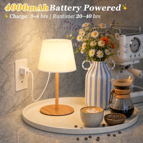 Shower Lamp Rechargeable Waterproof Lamp, Cordless Table Lamp for Bathroom