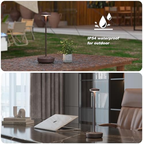 TBBGA Cordless Table Lamp Rechargeable 1 Pack, 5000mAh Battery Table Light
