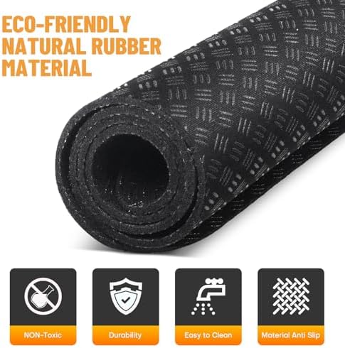 Upgrade Double-Sided Non-Slip Workout Mat for Elliptical Leg Exerciser, Exercise Mat for Under Desk Elliptical Floor Protection