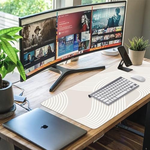 iCasso Desk Pad,Desk Matt for Desktop,Large Mouse Pad,Lines