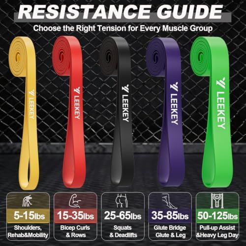 LEEKEY Resistance Bands Set for Pull Up Assistance & Exercise