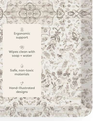House of Noa Nama Standing Mat – Anti-Fatigue Kitchen Mats for Floor, Cushioned & Non-Slip Kitchen Comfort Mat for Standing, Thick Foam Anti-Fatigue Mat for Kitchen & Workspaces, Emile Latte 22" x 72"