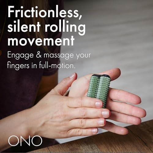 ONO Roller - Handheld Fidget Toy for Adults | Help Relieve Stress, Anxiety, Tension | Promotes Focus, Clarity | Compact, Portable Design (Acupressure, Junior Size - Aluminum)