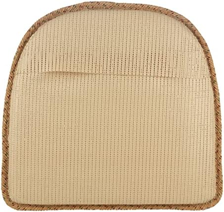 Klear Vu Raindrop The Gripper Non Slip Chair Cushions, Soft & Comfortable Seat Pad, Sitting Pillow for Kitchen, Dining or Office, 2 Count (Pack of 1), Natural