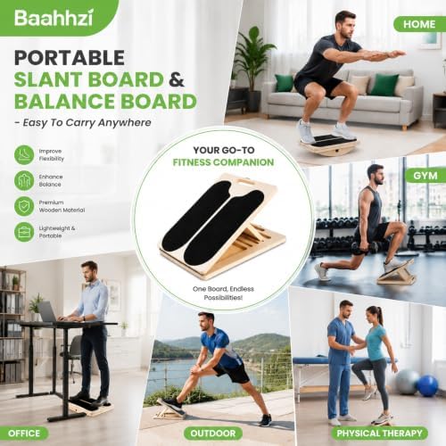 3-in-1 Slant Board Calf Stretch Balance Board