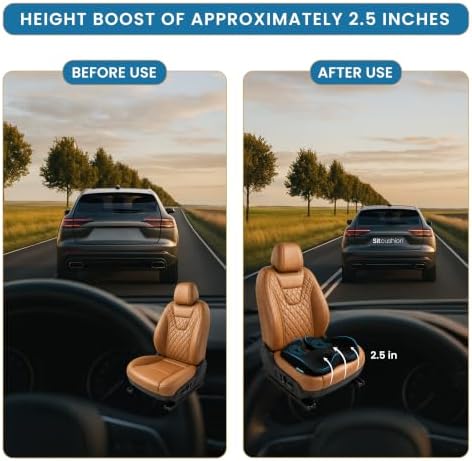 Car Seat Cushion for Driving, Coccyx Cushion for Car (Breathable 4D Cover)