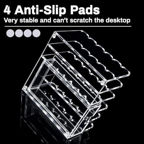 Xuhal Acrylic Mail Organizer with Drawer, 5 Compartments Clear Desk File