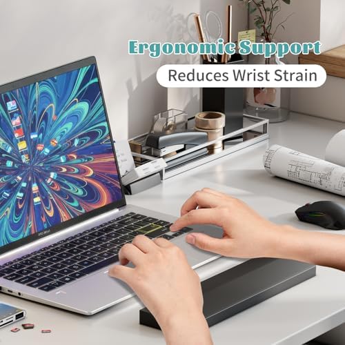 Wooden Wrist Rest, 11.8-inch Length and 22mm Thickness for Small Keyboard, Bamboo Wood Palm Rest, Ergonomic Design for Mechanical Gaming Keyboard