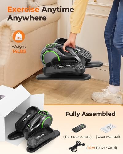 YOSUDA Under Desk Elliptical Machine, Leg Exerciser for Home Office Use