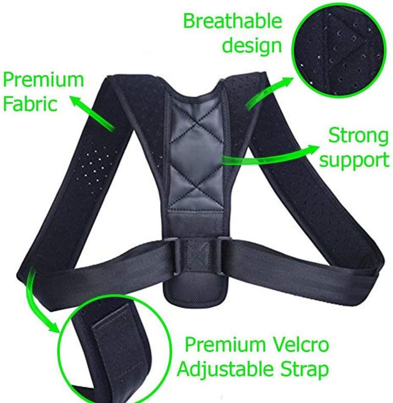 Posture Corrector for Women & Men – Adjustable Shoulder & Back Support Brace for Upper Back, Neck & Spine Alignment – Breathable Posture Support Belt for Pain Relief, Slouch Correction & Daily Wear