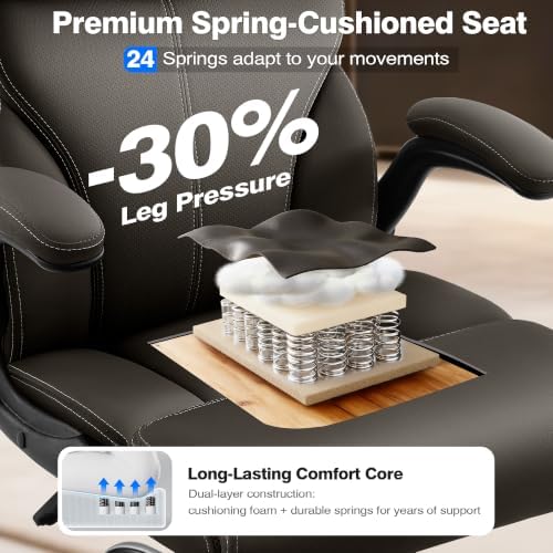 AreShark Leather Office Chair - Executive High Back Ergonomic Desk Chairs