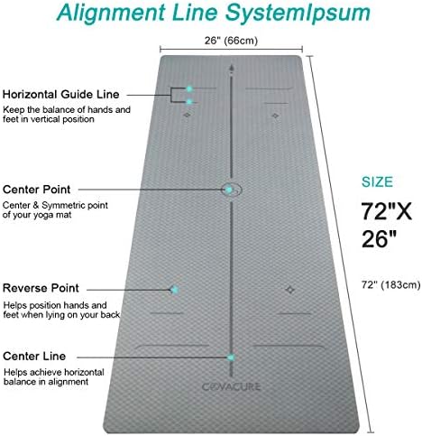 Extra Large Yoga Mat 72" x 26" - Non Slip Exercise Mat 8mm Thick Eco Friendly with Carrying Strap for Yoga, Pilates, Home Workouts & Floor Fitness