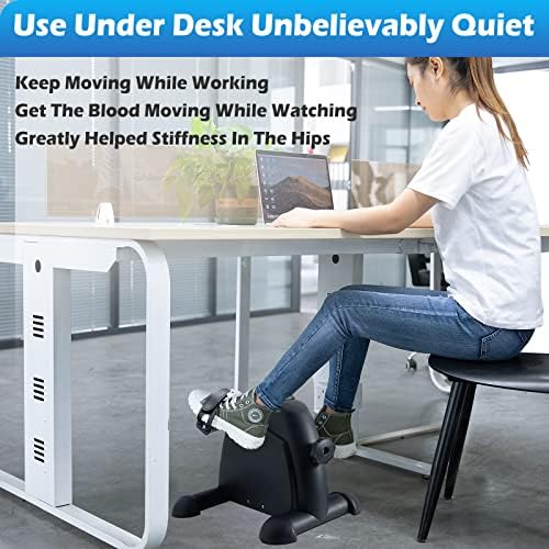 TABEKE Under Desk Bike Pedal Exerciser - Mini Exercise Bike for Arm/Leg Exercise, Pedal Exerciser for Seniors with LCD Display 26514