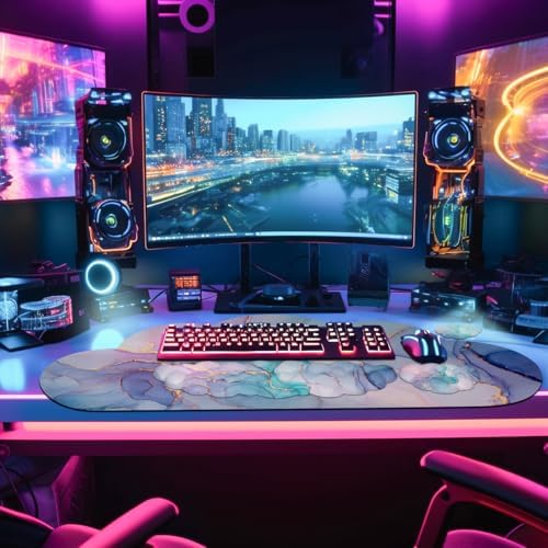 JIKIOU Ergonomic Keyboard Wrist Rest &Large Mouse Pad&Mouse Wrist & Cup Pad