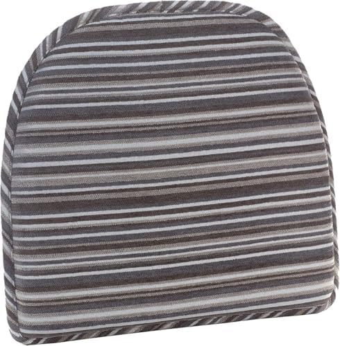 Klear Vu Raindrop The Gripper Non Slip Chair Cushions, Soft & Comfortable Seat Pad, Sitting Pillow for Kitchen, Dining or Office, 6 Count (Pack of 1), Driftwood Stripe