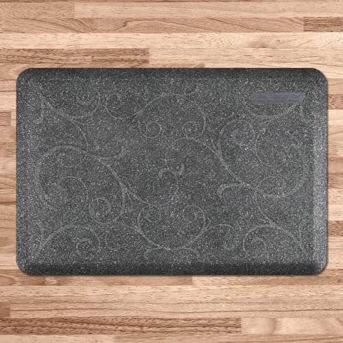 WellnessMats Bella Collection Anti-Fatigue Floor Mat, Polyurethane - Ergonomic Support Pad for Home, Kitchen, Garage, Office Standing Desk - Water Resistant - Made in USA
