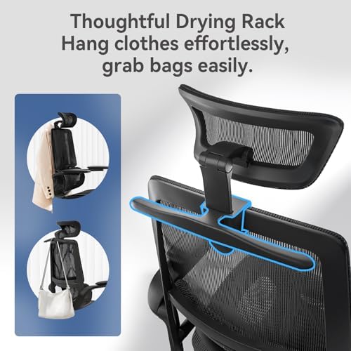 SIHOO M59AS Ergonomic Office Chair, Adaptive Lumbar Support, 2 Packs, Black