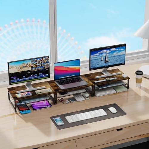 gianotter 2-Tier Wood Monitor Stand Riser
