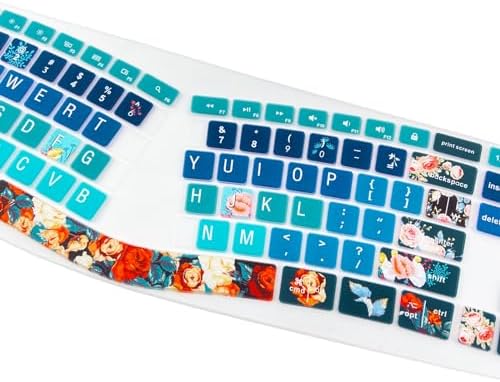 Silicone Keyboard Cover Compatible with Logitech Ergo K860 Ergonomic Keyboard US Layout, Logitech K860 Accessories, Rose