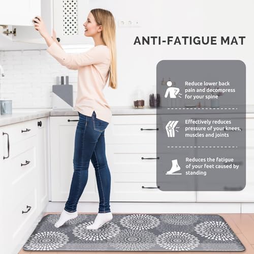 Kitchen Mat Water-Resistant Kitchen Rugs Cushioned Anti-Fatigue Floor Mat
