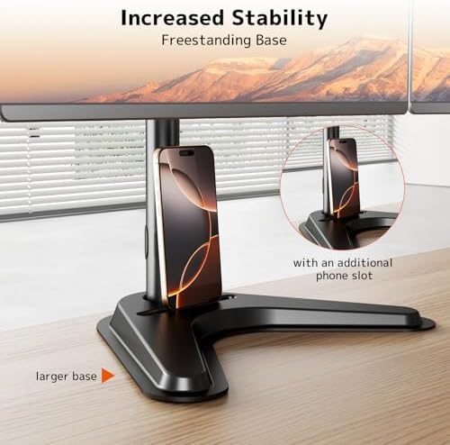 Triple Monitor Stand, Full Motion Arm Fits up to 27 inch