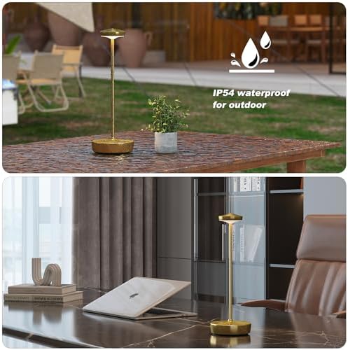 TBBGA Cordless Table Lamp Rechargeable 2 Pack, 5000mAh Battery Table Light